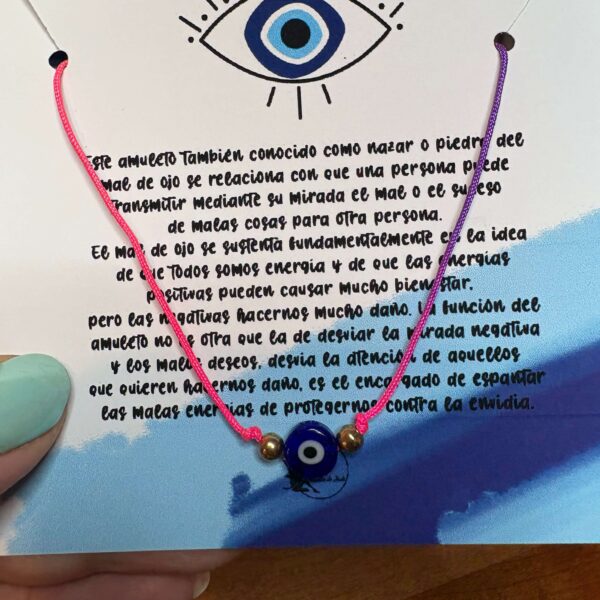 Pulsera ojo turco plano ajustable colores