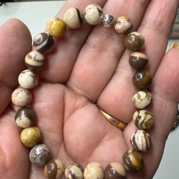 Pulsera madera petrificada 8mm