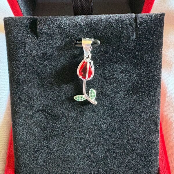 Colgante tulipán plata 925