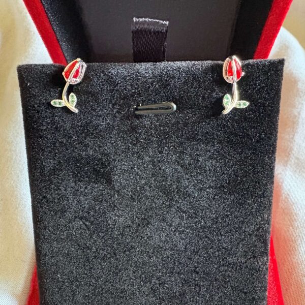 Aros tulipán plata 925