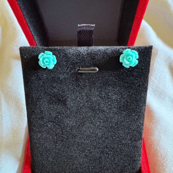 Aros rosa  turquesa cerámica plata 925