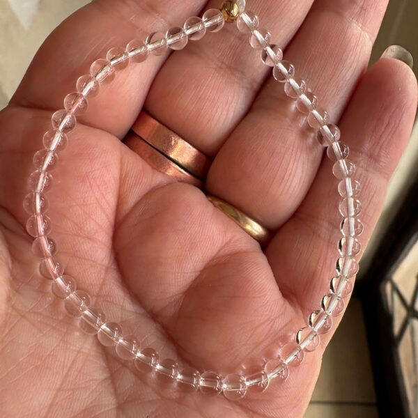 Pulsera cuarzo cristal 4mm